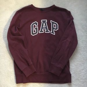 Maroon GAP Logo Graphic Crewneck Sweatshirt